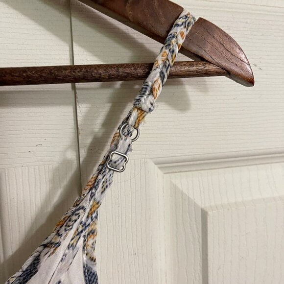 Hollister Womens White Aztec Pattern Braided Strap Bohemian Mini Dress Small - Picture 6 of 8